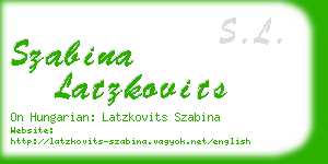 szabina latzkovits business card